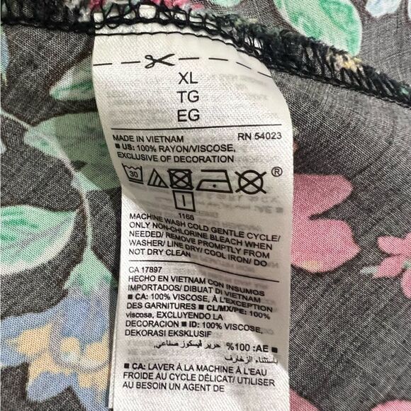 Old Navy Floral Summer Dress XL Lightweight & Breezy Sundress Parrot Bird Print - Picture 6 of 13